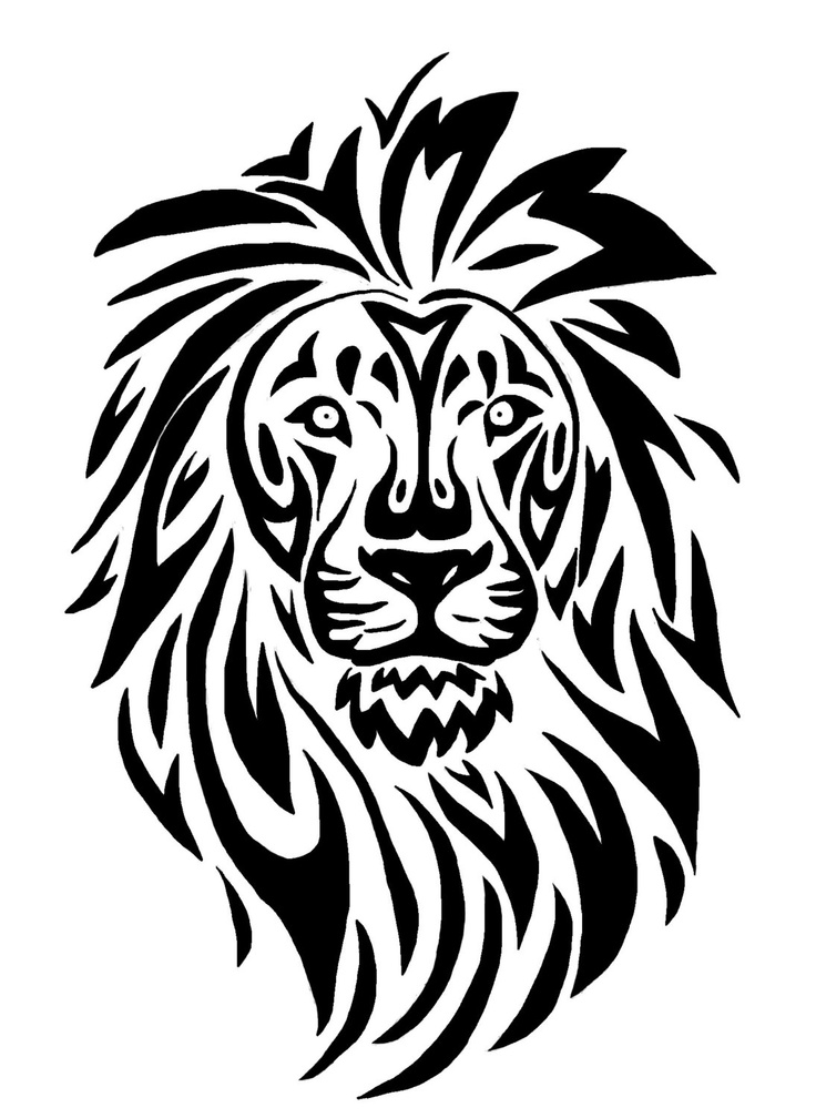 736x1008 Collection Of Simple Lion Head Tattoo Designs