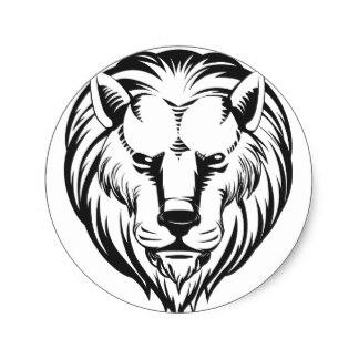 324x324 Lion Sketch Stickers Zazzle