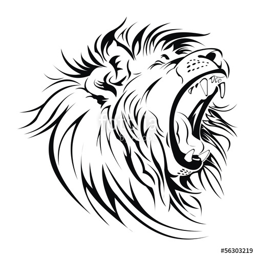 500x500 Lion Roar Head Vector Stock Image And Royalty Free Vector Files