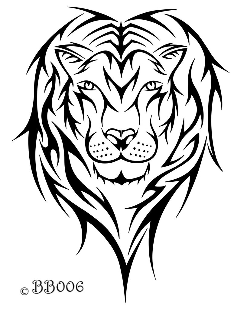 774x1032 Tribal Lion Head By Blackbutterfly006