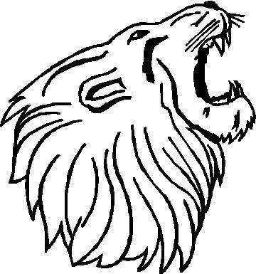 360x385 Roaring Lion Outline