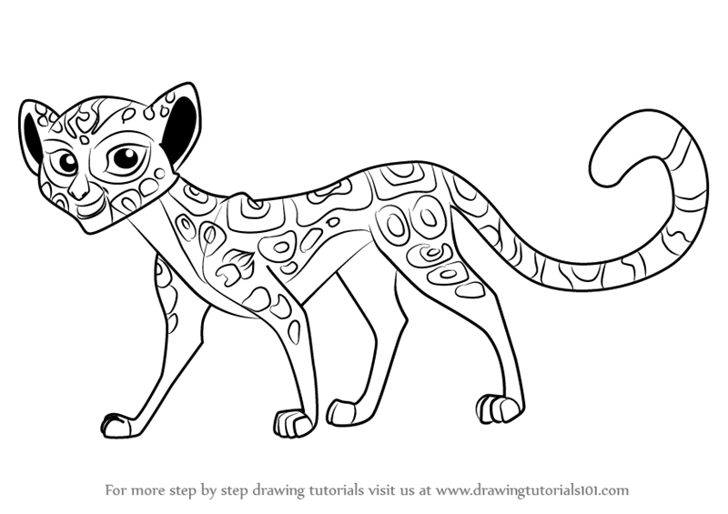 800x565 Learn How To Draw Fuli From The Lion Guard (The Lion Guard) Step