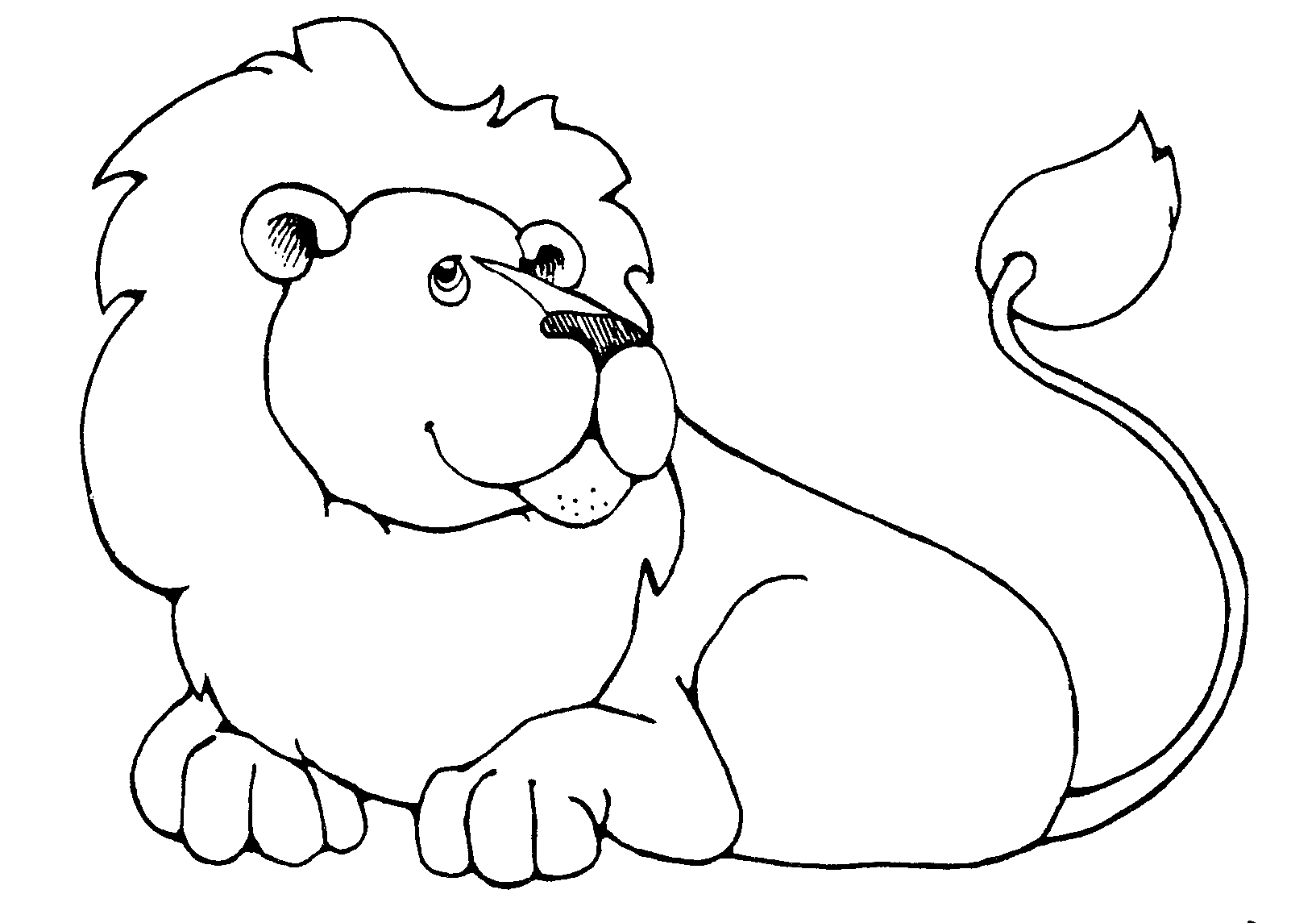 1633x1145 Black And White Lion Clip Art
