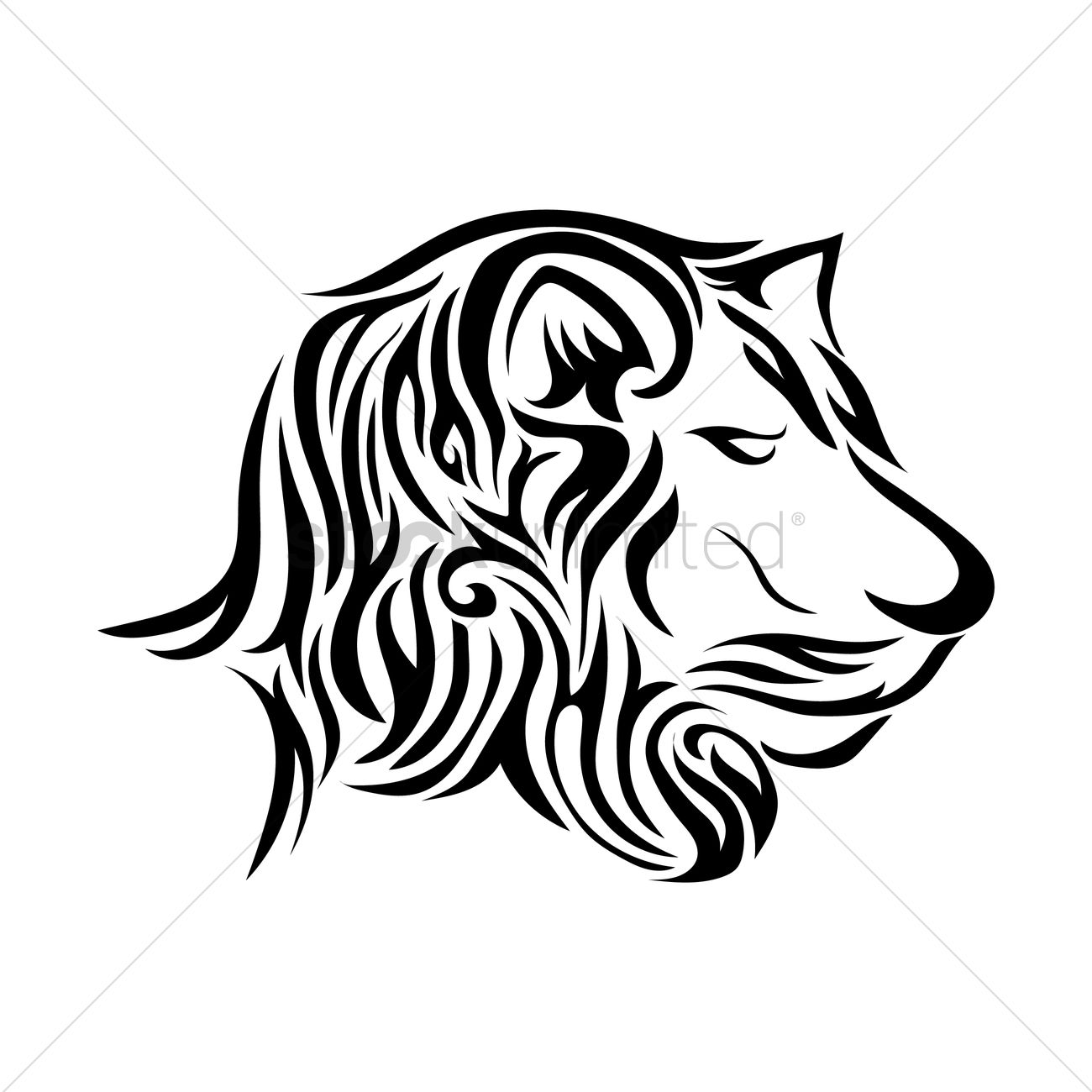 1300x1300 Lion Tattoo Design Vector Image