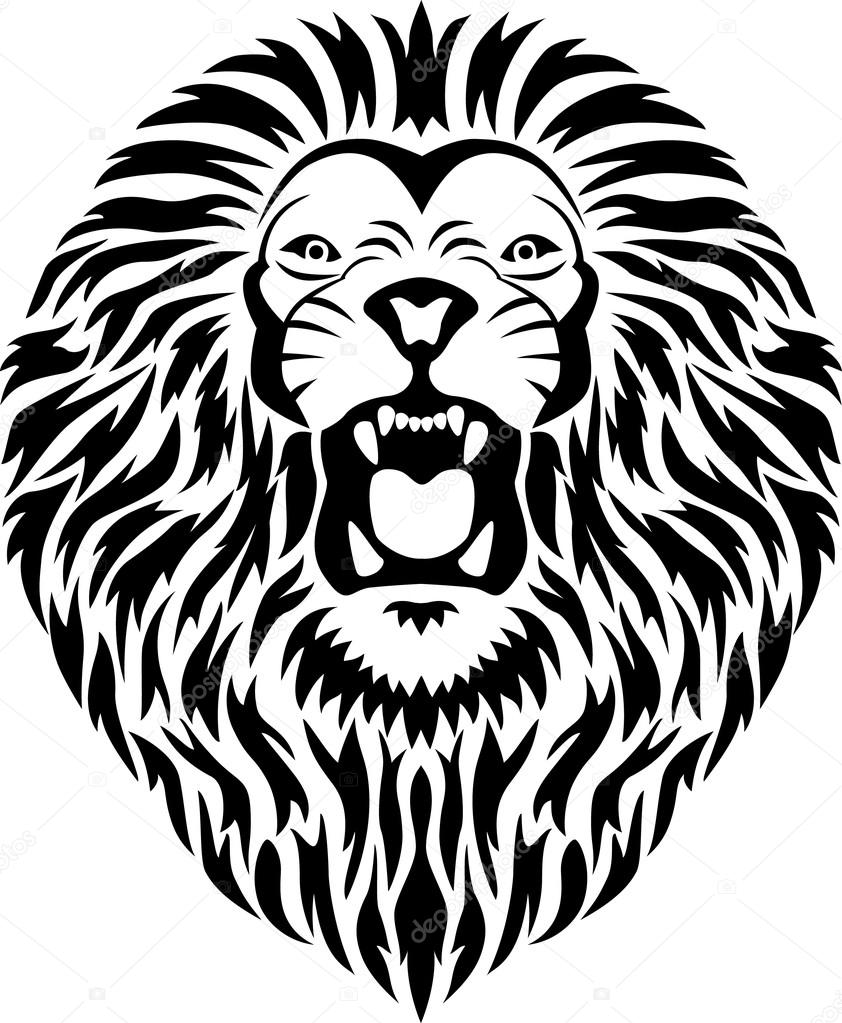 842x1023 Lion Tattoo Stock Vector Dagadu