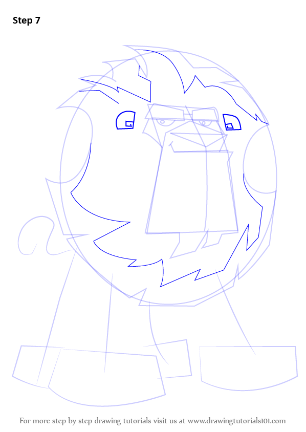 598x844 Learn How To Draw Lion From Animal Jam (Animal Jam) Step By Step