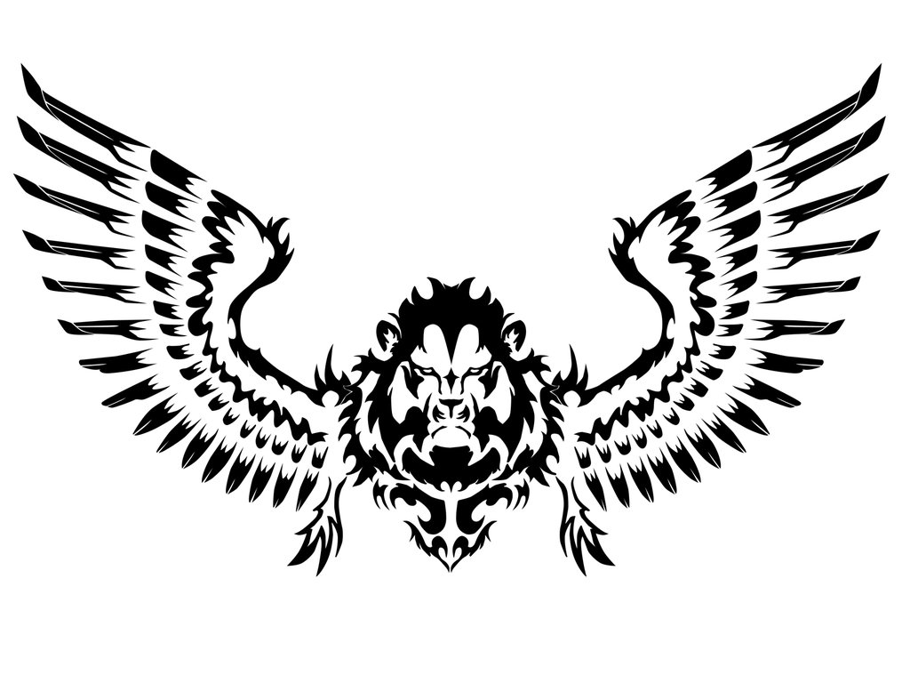 1024x768 Winged Lion Tribal By Luisleon87