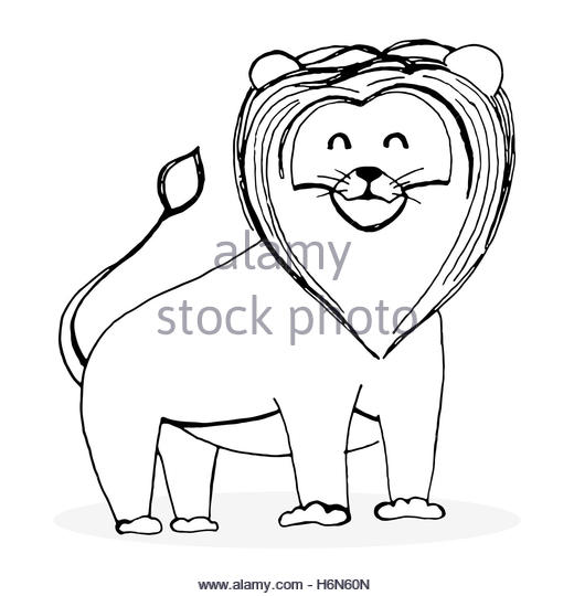 520x540 Cartoon Lion Animal Outline Vector Stock Photos Amp Cartoon Lion