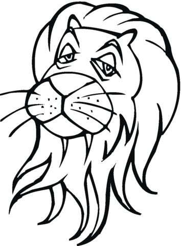 356x480 Lion Head Coloring Page Free Printable Coloring Pages