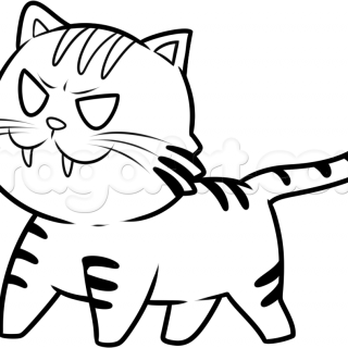 320x320 Tag For Image Of Simple Tiger Drawing Tiger Outline Drawing Art