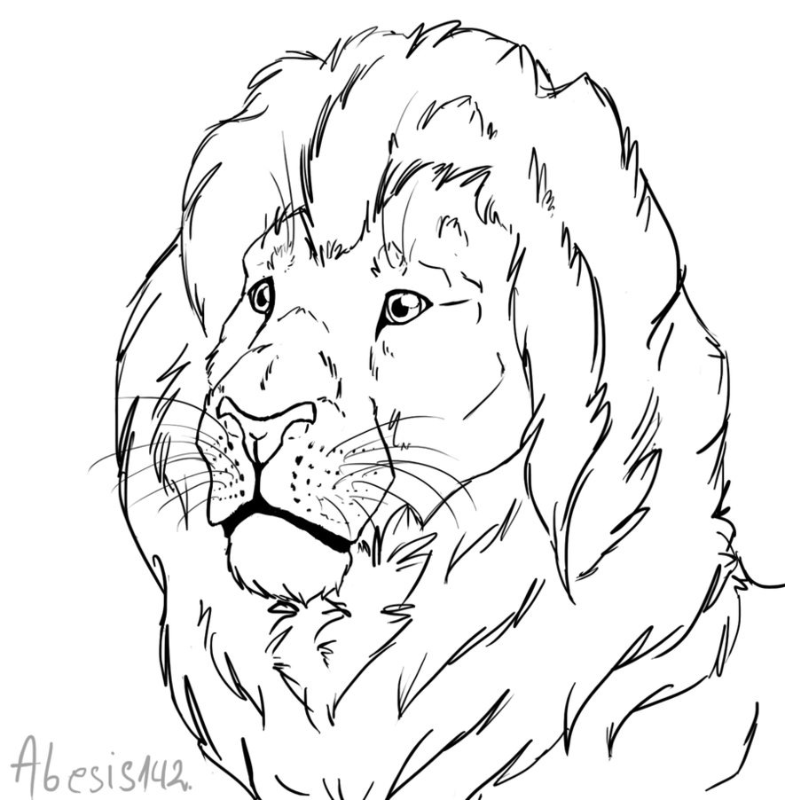 885x902 Free Lion Head Line Art By That Goose
