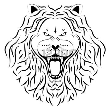 Lion Face Line Drawing at GetDrawings | Free download