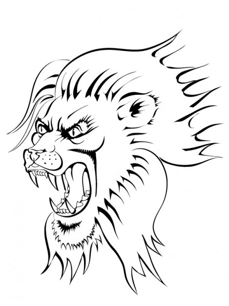 469x626 Angry Lion Face Image Vector Clip Art Vector Free Download