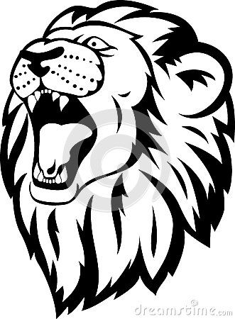 331x450 Lion Face Outline Drawing