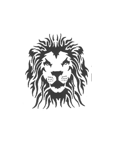 480x622 Lion Face Outline Tattoo Angry Lion Face Outline Tattoo Lion