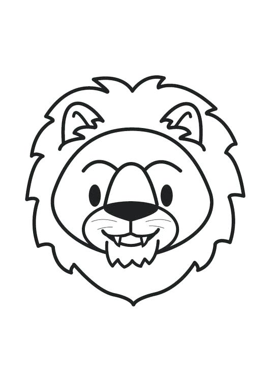 531x750 Lion Head Coloring Pages Of Lion Outline Drawing Lion Coloring
