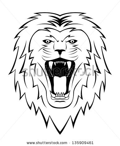 387x470 Drawn Lion Fierce Lion