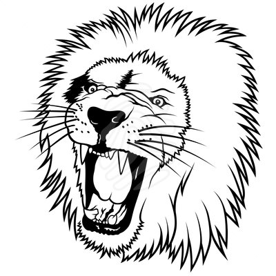 400x400 White Lion Clipart Lion Head