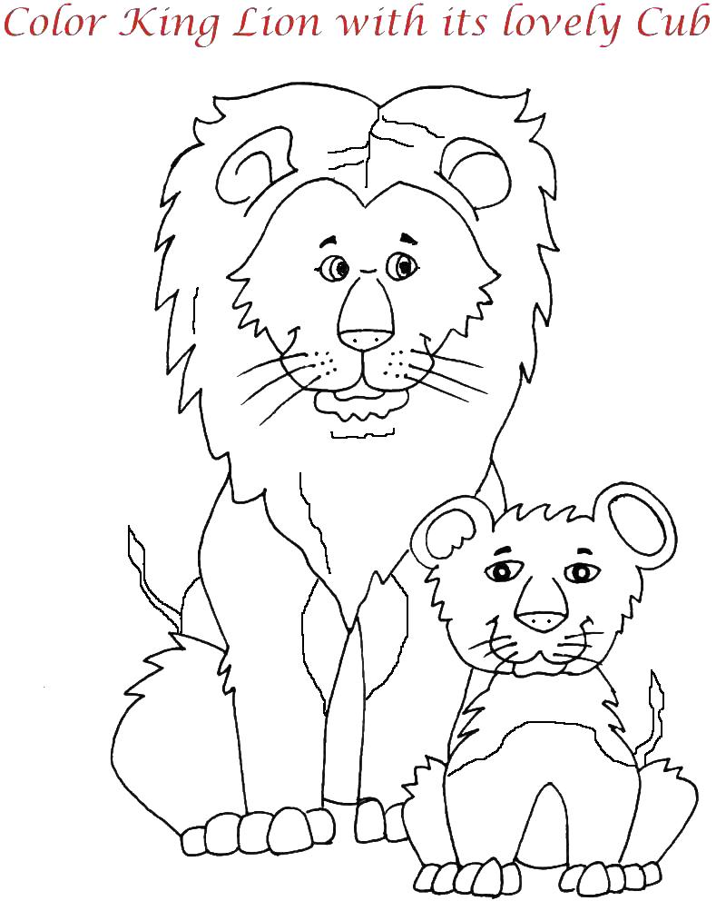 800x992 Lion Family Printable Coloring Page For Kids 11