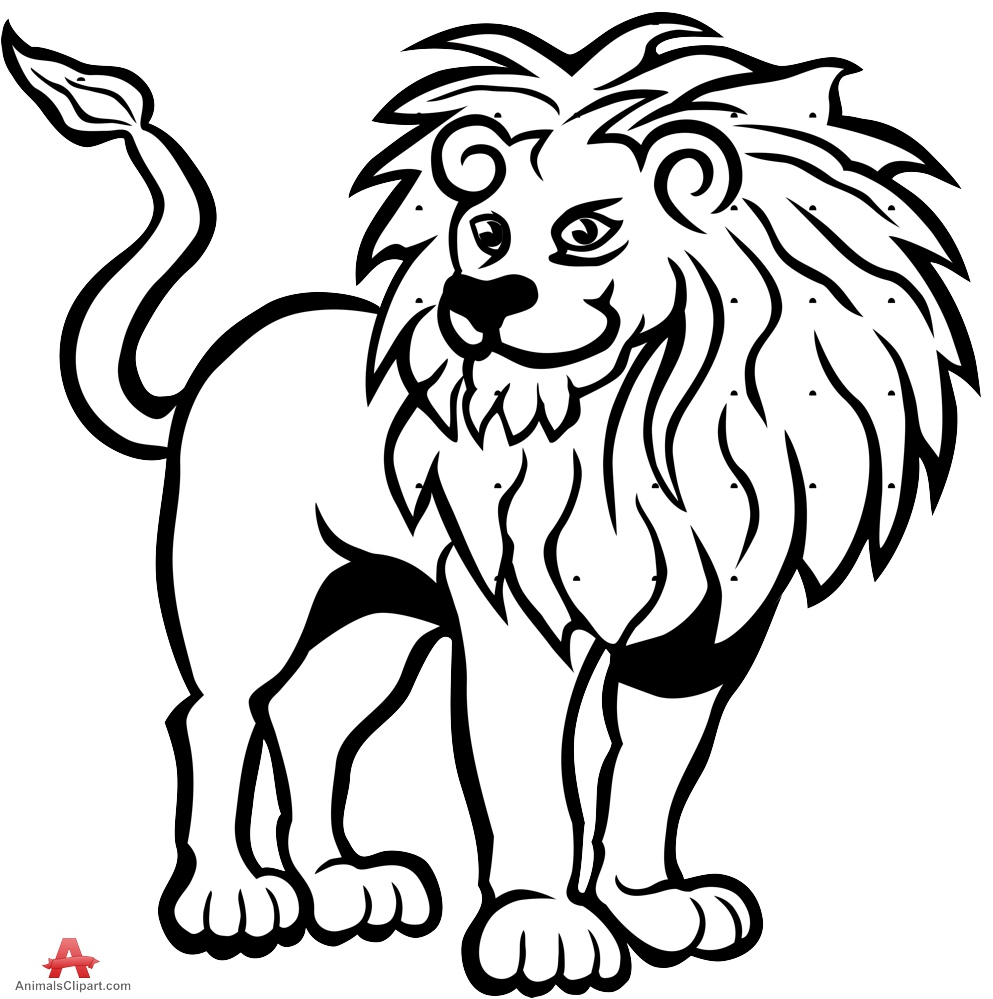 993x999 Lion Drawing Clipart