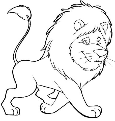 456x481 Free Animals Lion Printable Painting For Preschool Lion Coloring