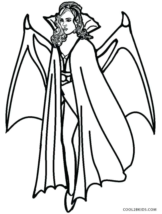 650x856 Awesome Female Coloring Pages New Adults Beautiful Girl Vampire