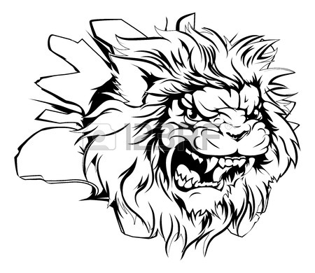 Lion Growling Drawing