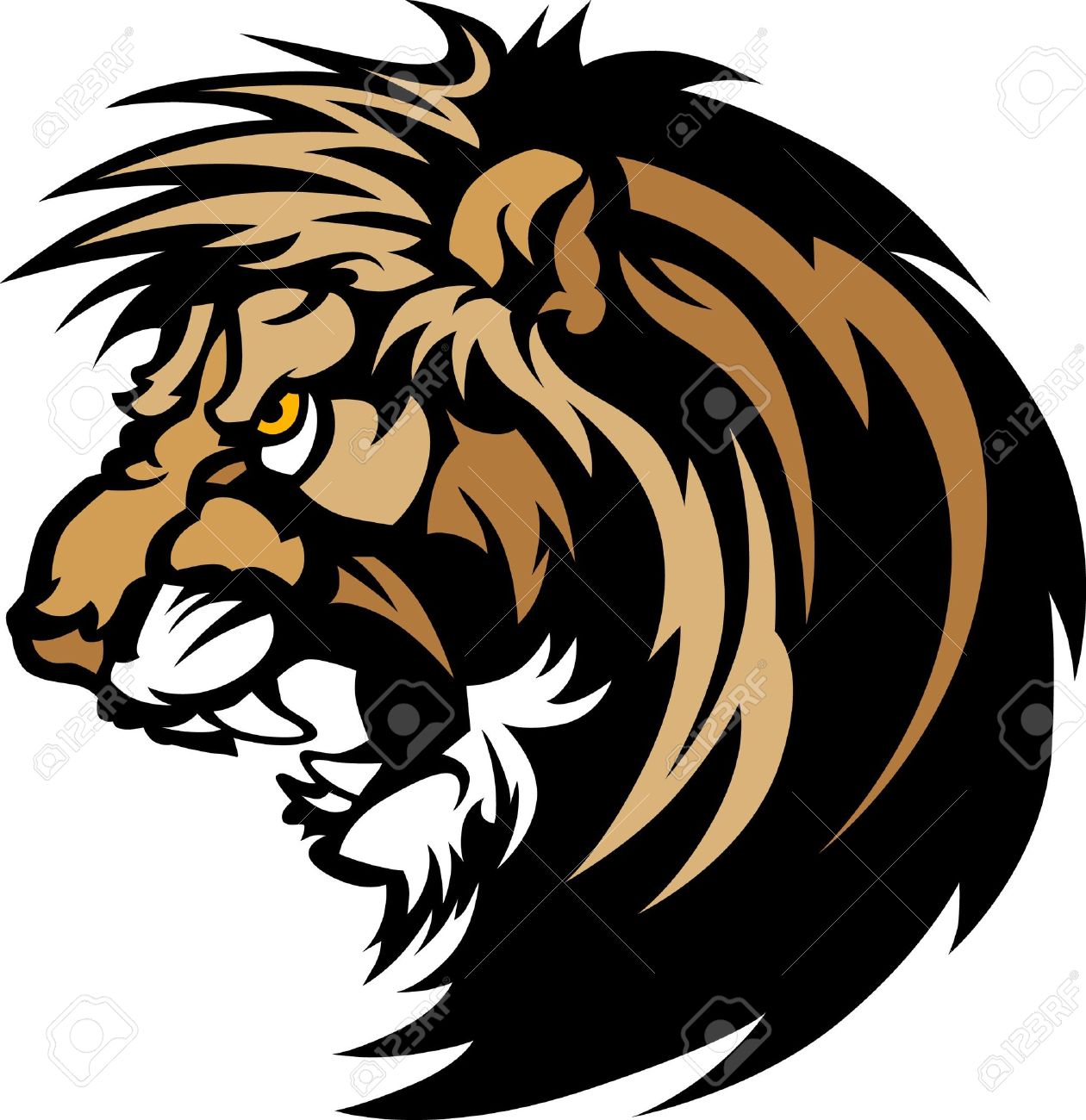 1260x1300 Lion Head Graphic Mascot Logo Royalty Free Cliparts, Vectors,