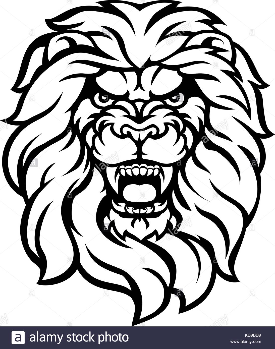 Lion Growling Drawing at GetDrawings | Free download