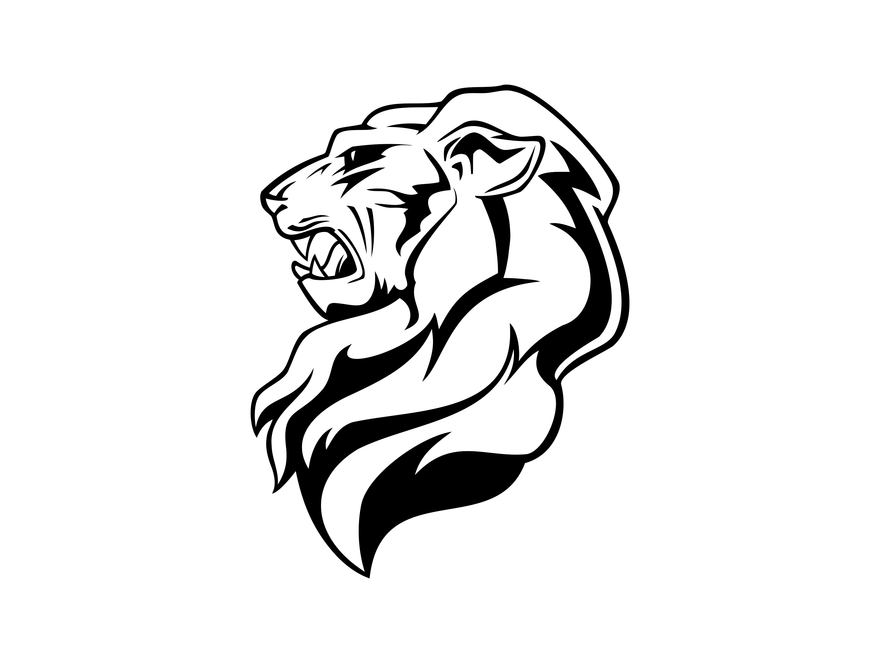 3000x2250 Free Lion Head Download Clipart