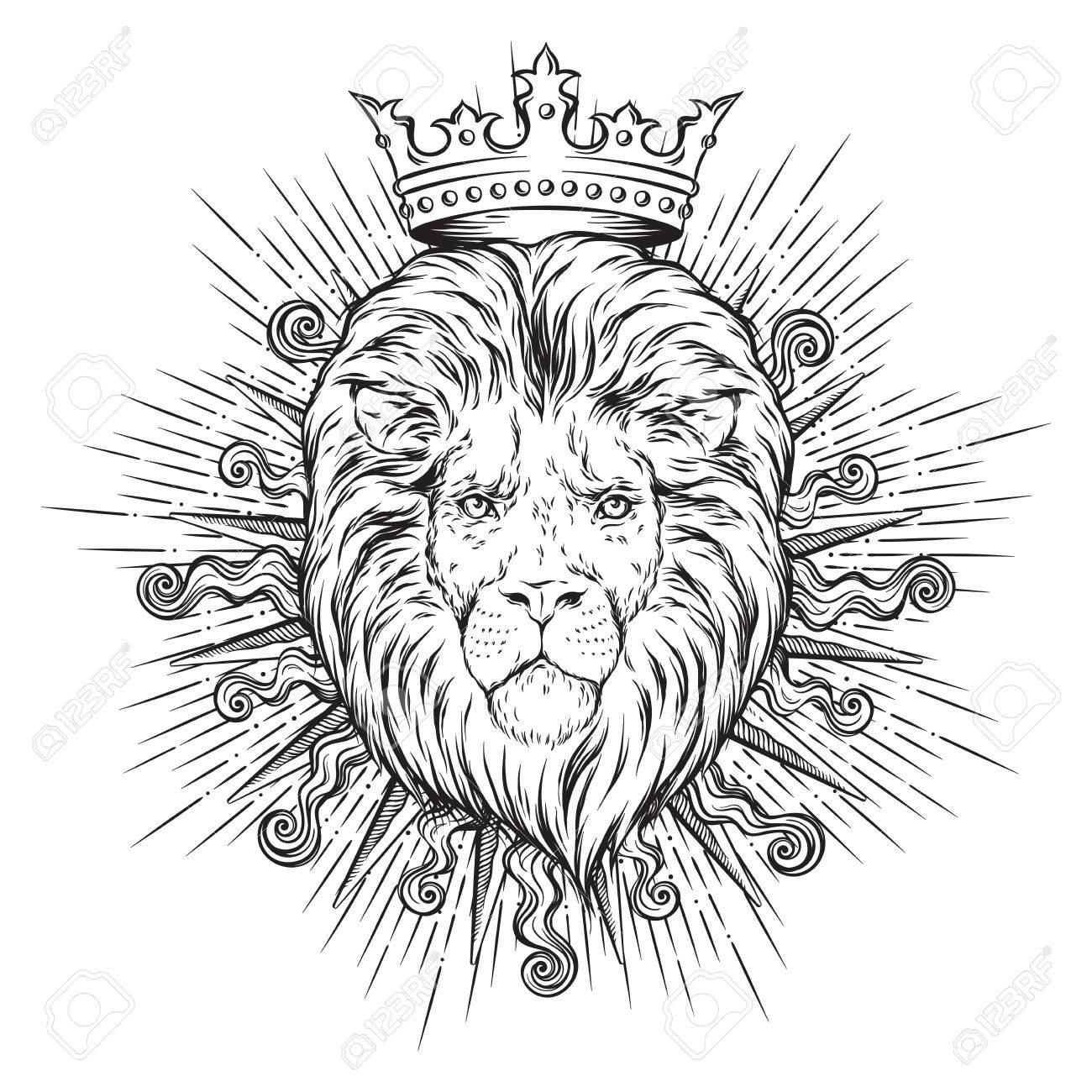 Lion Head Line Drawing at GetDrawings | Free download