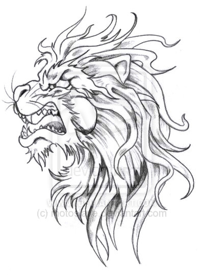 400x537 Lion's Head Tattoo By On @