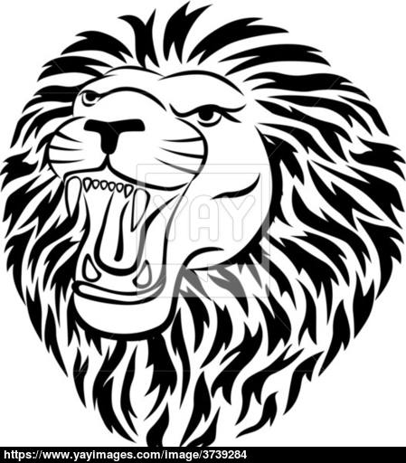 449x512 Lion Head Tattoo Vector