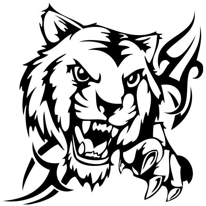 679x678 Nr210) Tribal Tattoo Tiger Lion Head Decal Vinyl Sticker Wall Hood