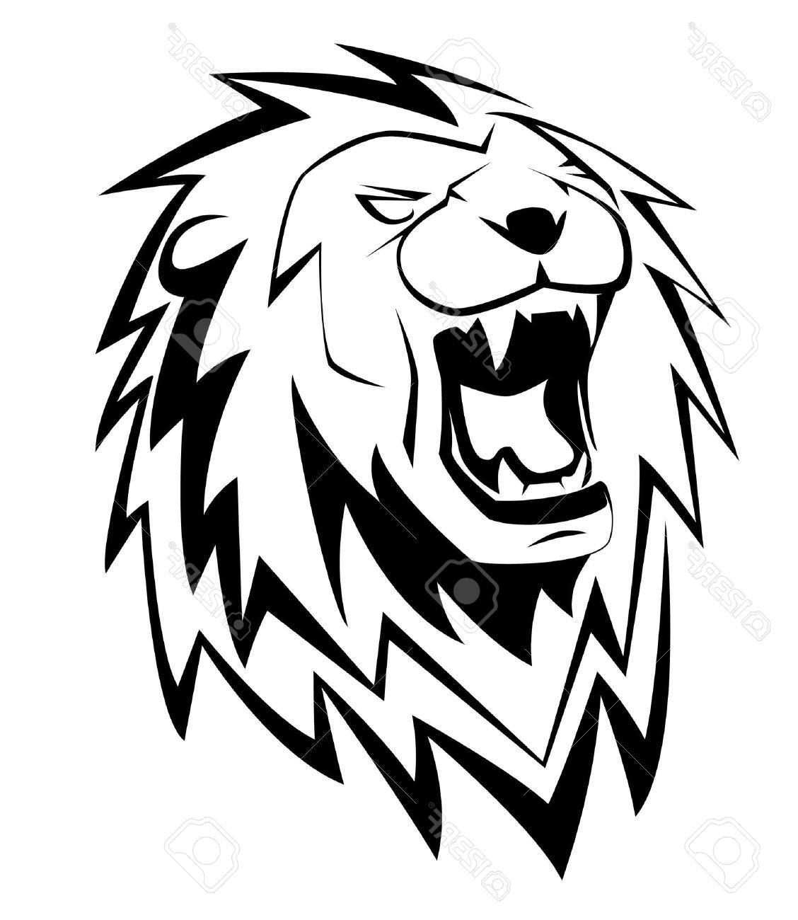 1128x1300 Top 10 Lion Roar Stock Vector Head Tattoo Photos