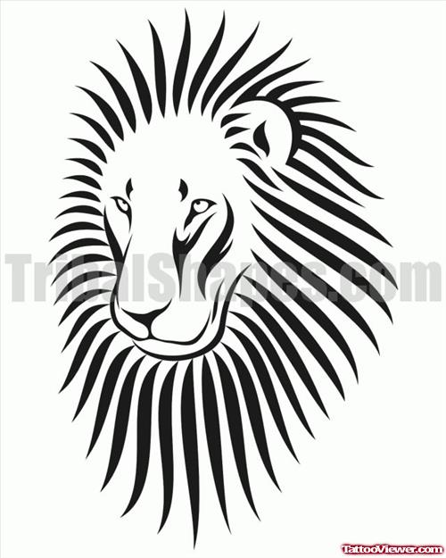 500x625 Tribal Sun Lion Head Tattoo Design Tattoo