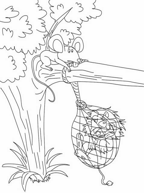 478x640 Kids Page Lion And The Mouse Story Coloring Pages 2