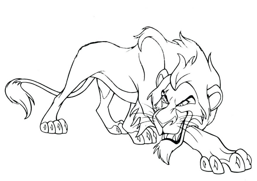 878x620 Scar Lion King Coloring Pages For Kids 105 Glamorous 2 Kiara