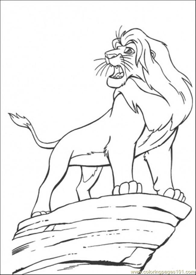 650x912 Simba Coloring Page