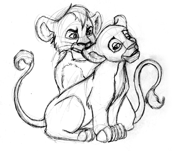 550x483 Lion King Kovu kiara Doodle By Justira