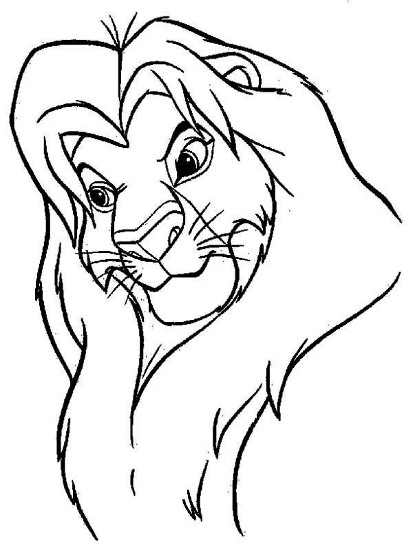 600x795 The Great Mufasa The Lion King Coloring Page