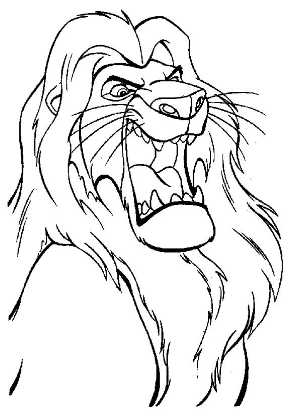 600x814 The Lion King Mufasa Is Angry Coloring Page Color Luna