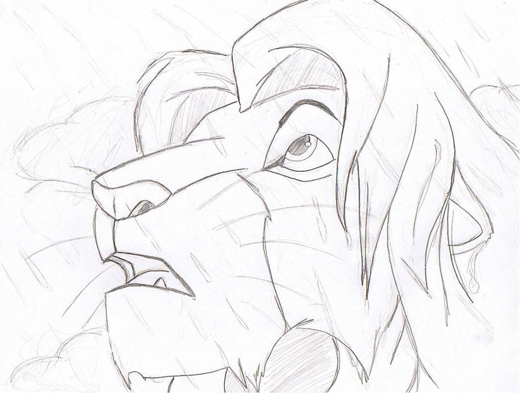 1024x775 Lion King Simba Drawing Art Rain And Drawings