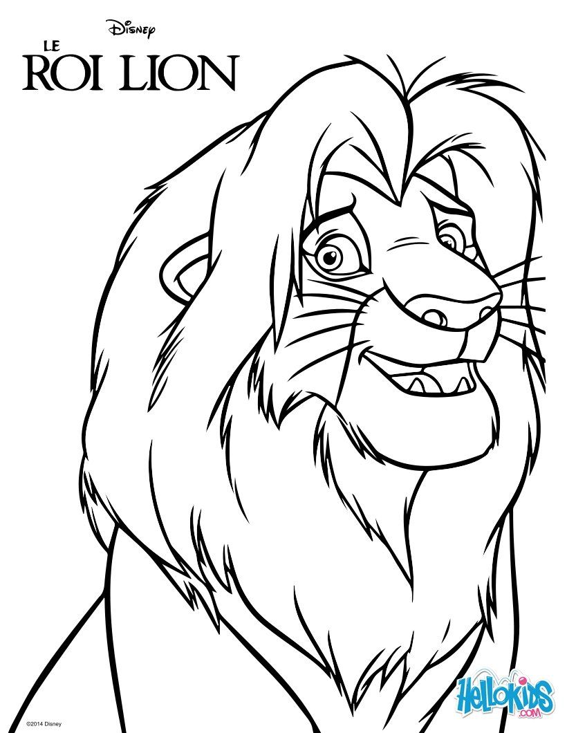 820x1060 Discover This Coloring Page Of The King Lion Movies. Color This