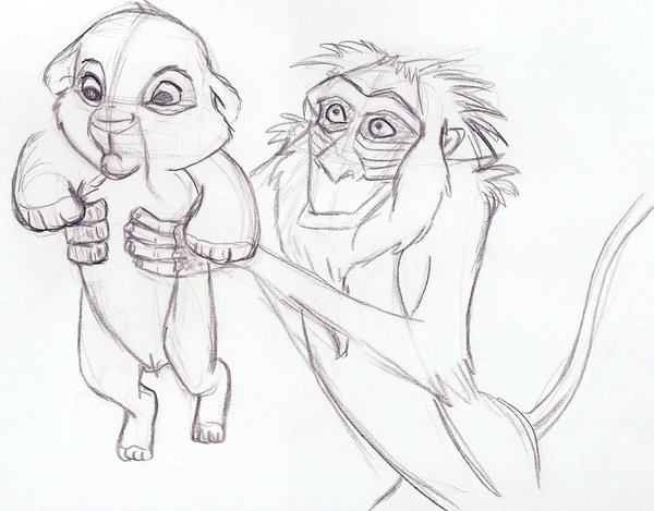 600x469 Pencil Drawings Of The Lion King