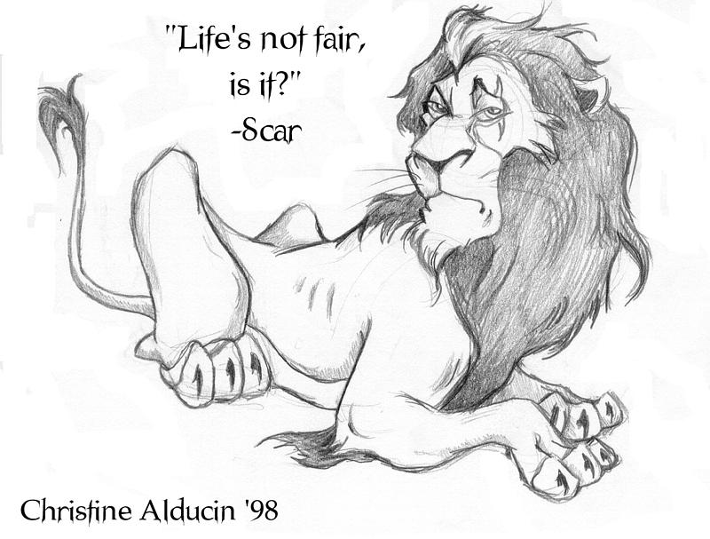 800x607 Scar Lion King Life's Not Fair By Vtwc
