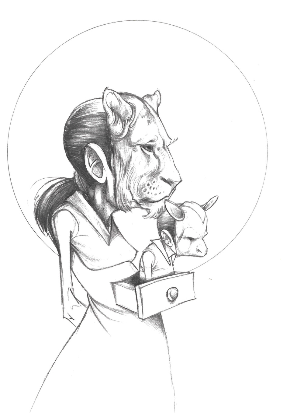 1000x1357 The Lion And The Lamb By Sam Flores @ Fifty24sf Gallery