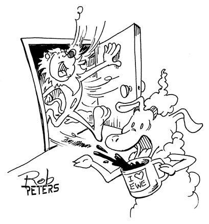 409x438 Daily Drawing In Like A Lion