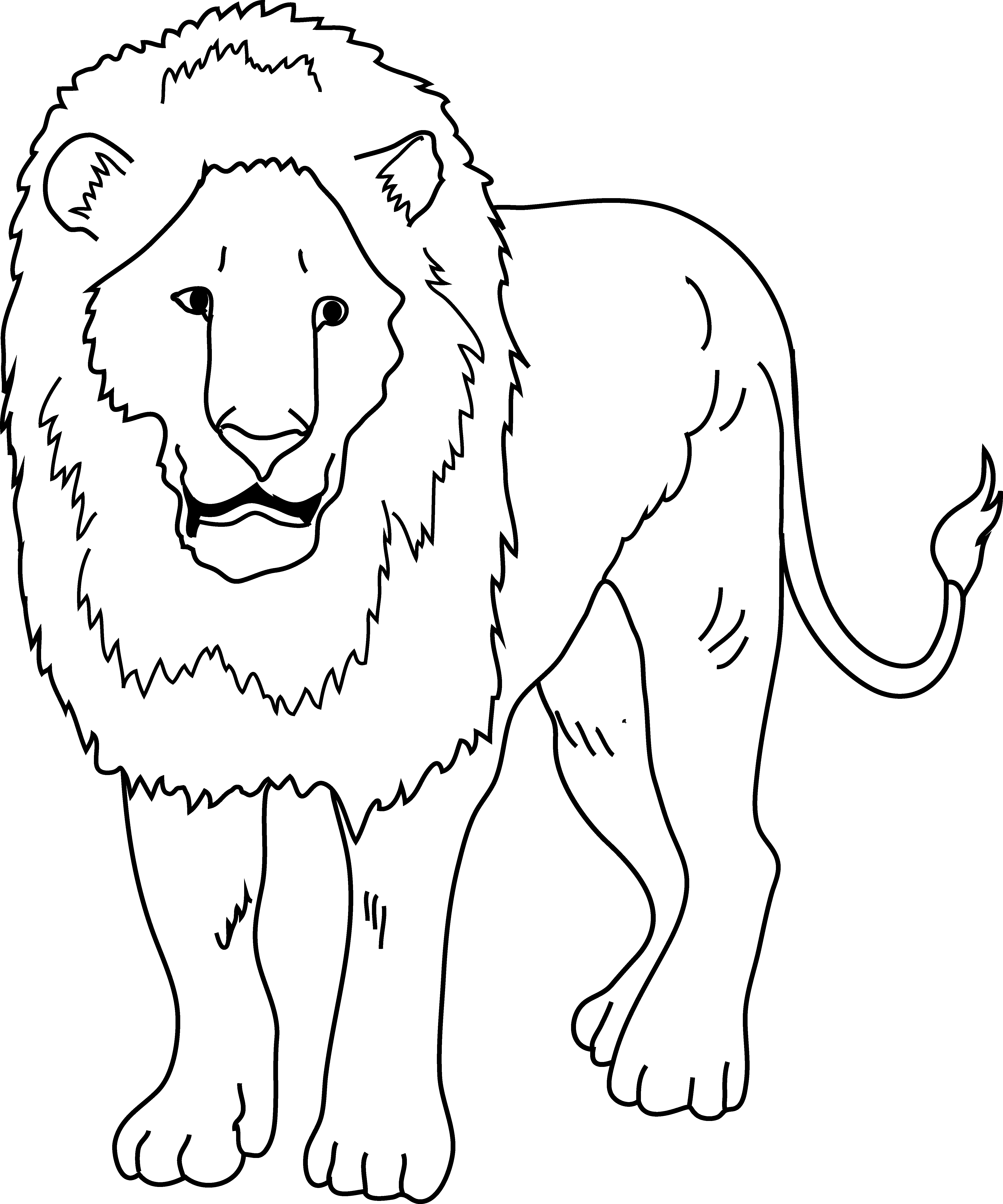 4881x5858 Lion Coloring Page