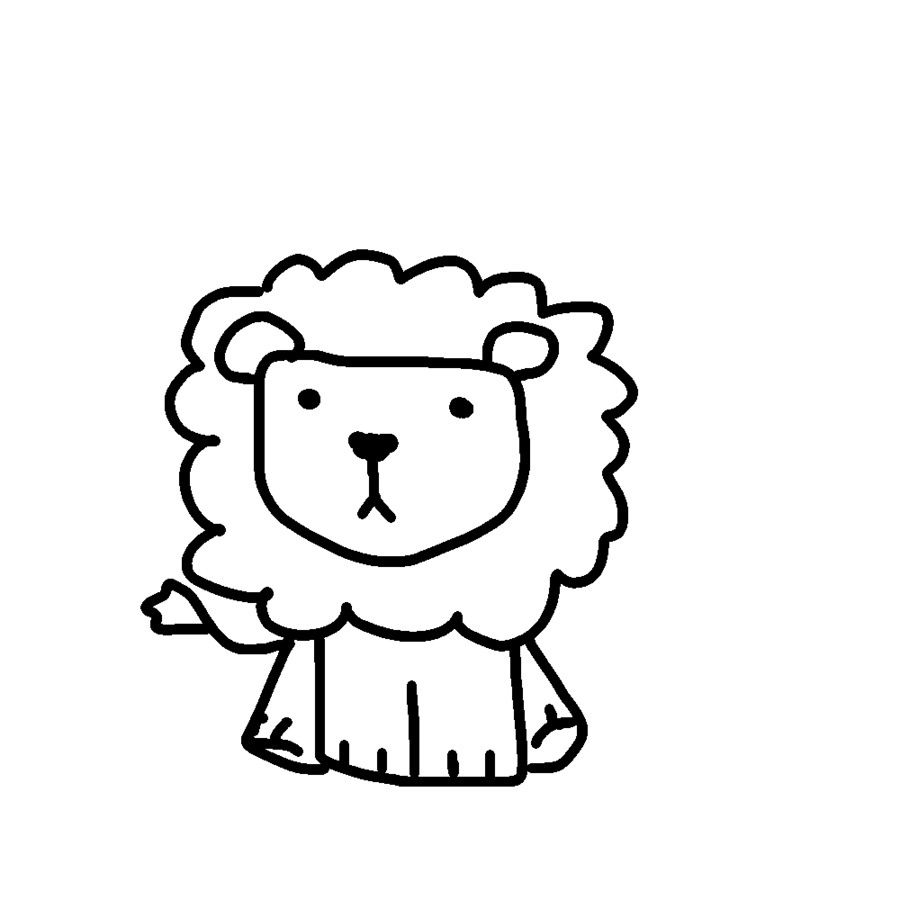 900x900 Lion Line Art Clip Art